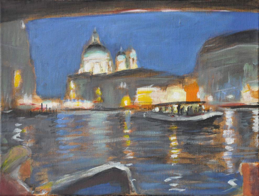 Venise,nuit sur le Grand Canal