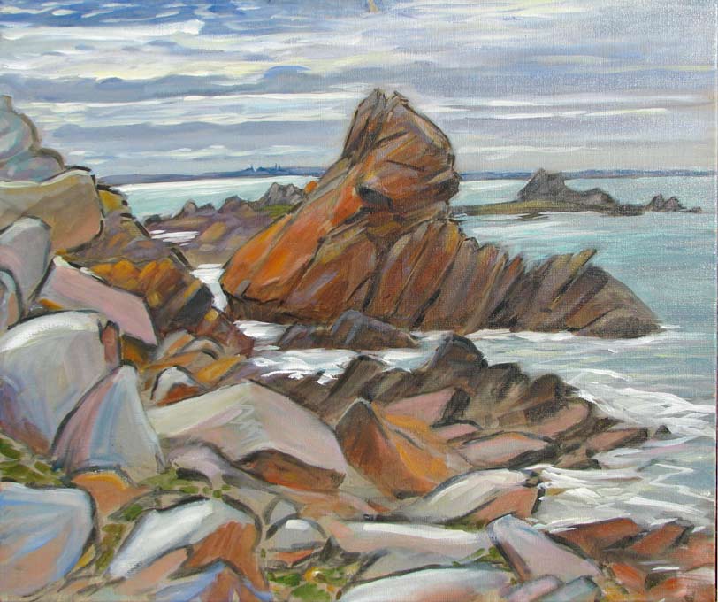 paysages de Bretagne, peinture sur la mer